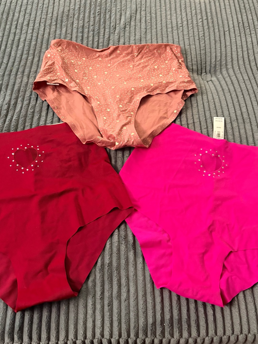 Victoria’s Secret 3-Pack Seamless High-Waist Briefs in Rose, red & Hot Pink